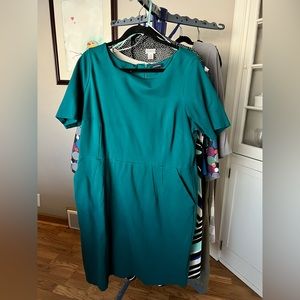 Teal ponte dress